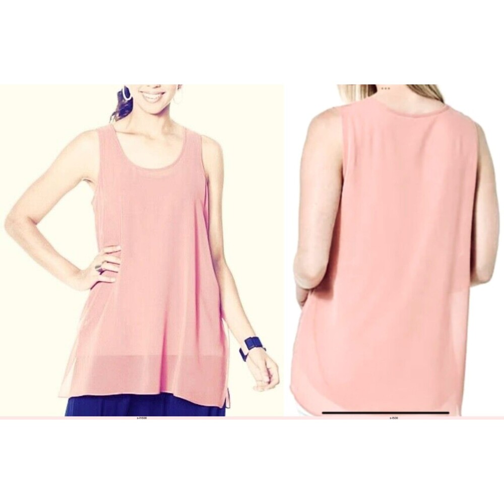 MARLA WynneLayers Chiffon SHEER Tank TOP SHIRT SZ Small - Picture 1 of 5